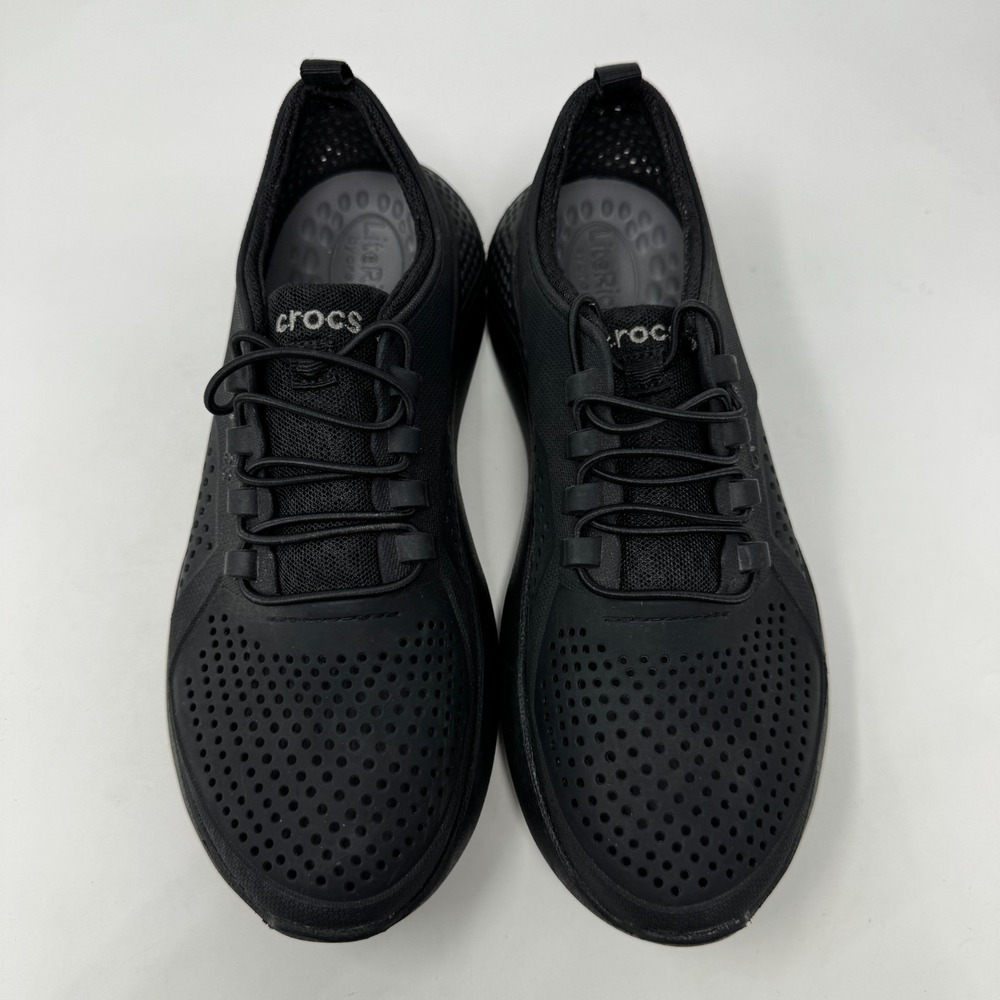 Crocs LiteRide Pacer Shoes Black 206011 Athletic Sneakers Kids Size J5 - Picture 3 of 12